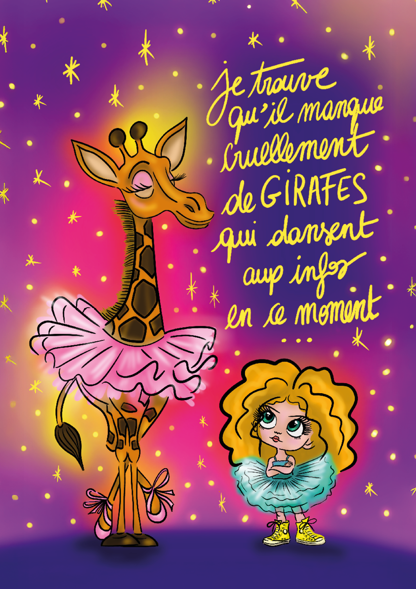 Illustration "Je trouve qu'il manque cruellement de girafes"
