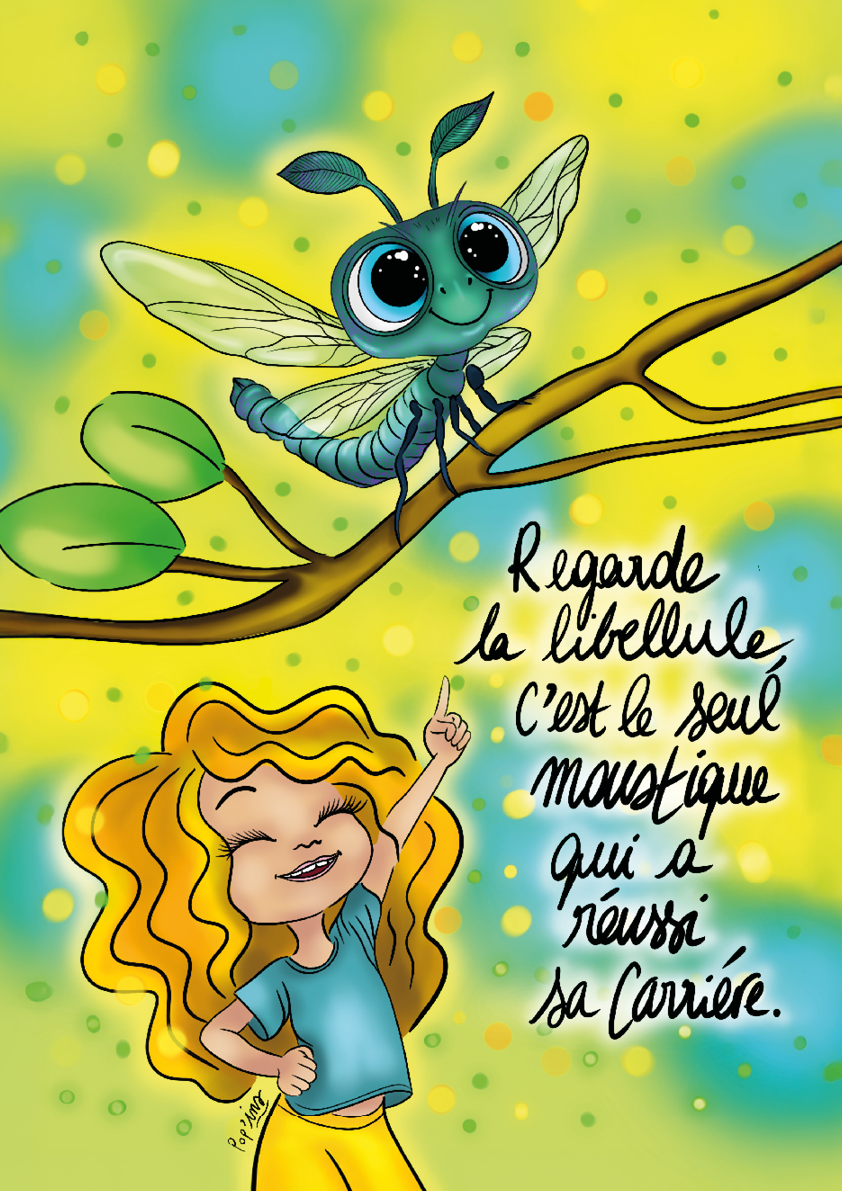 Illustration "Regarde la libellule..."